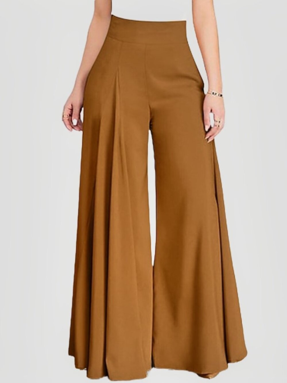 Women's Champagne Wide Leg Pants